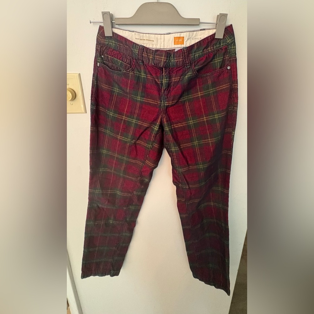 Pilcro and the letterpress Hyphen plaid pants